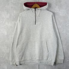 画像1: 80〜90's Eddie Bauer ハーフジップスウェットフーディ S (1)