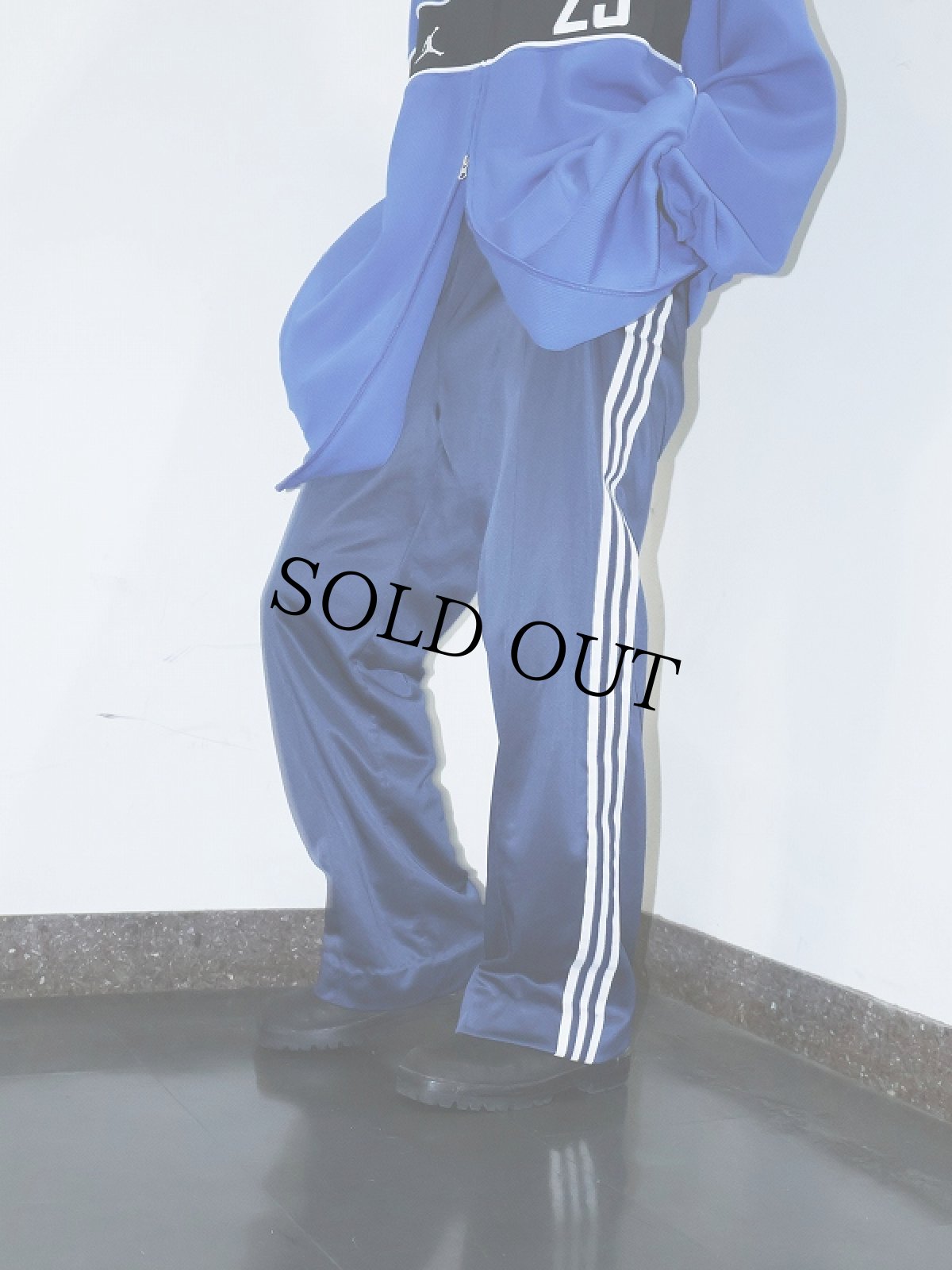 画像2: 70's adidas ATP USA製 トラックパンツ NAVY (2)