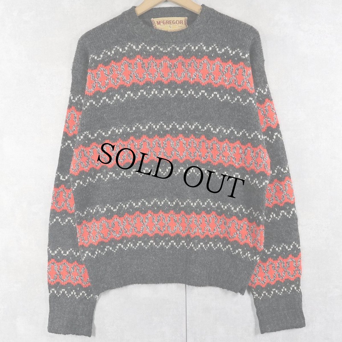画像3: 50〜60's McGREGOR USA製 ノルディック柄 アクリルニットセーター SIZE42 (3)