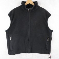 画像1: 90's EMS USA製 フリースベスト BLACK L (1)