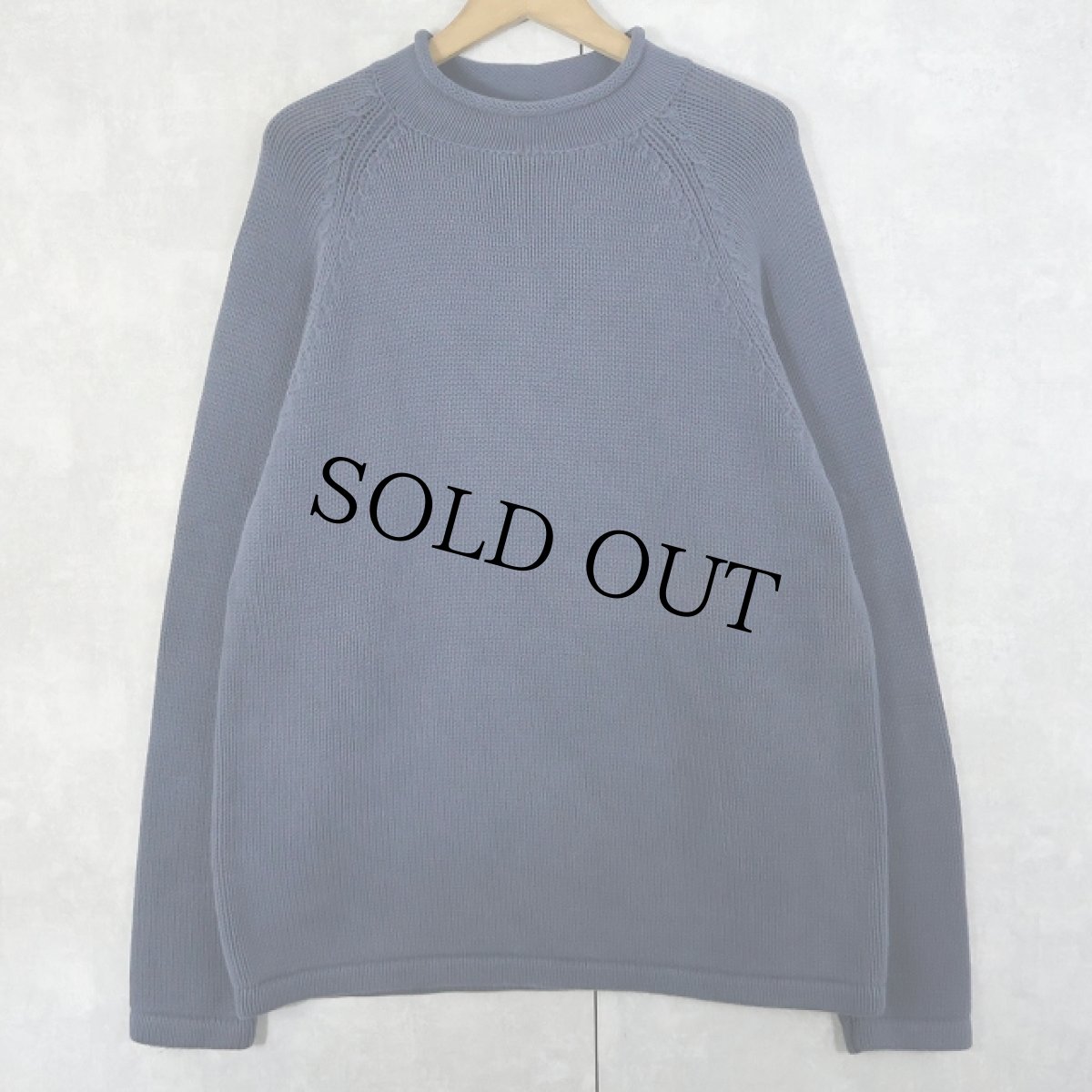 画像1: J.CREW ロールネック コットンニットセーター L (1)