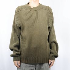 画像2: 80〜90's BANANA REPUBLIC モックネック コットンニットセーター L (2)