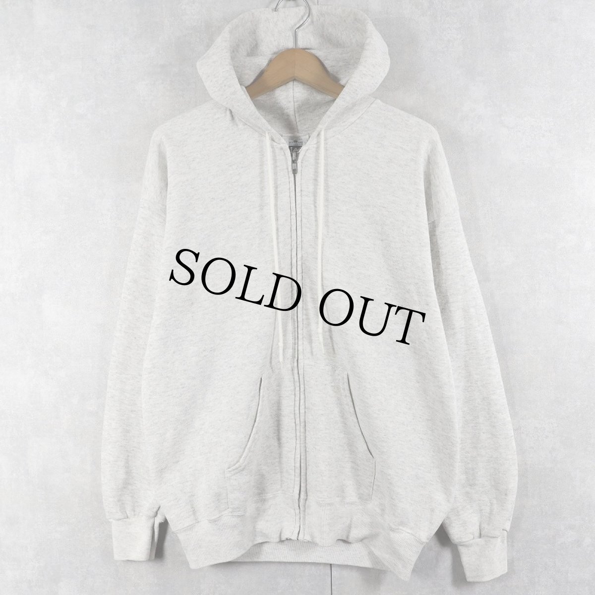 画像1: 90's Lee USA製 無地 スウェットジップパーカー L (1)