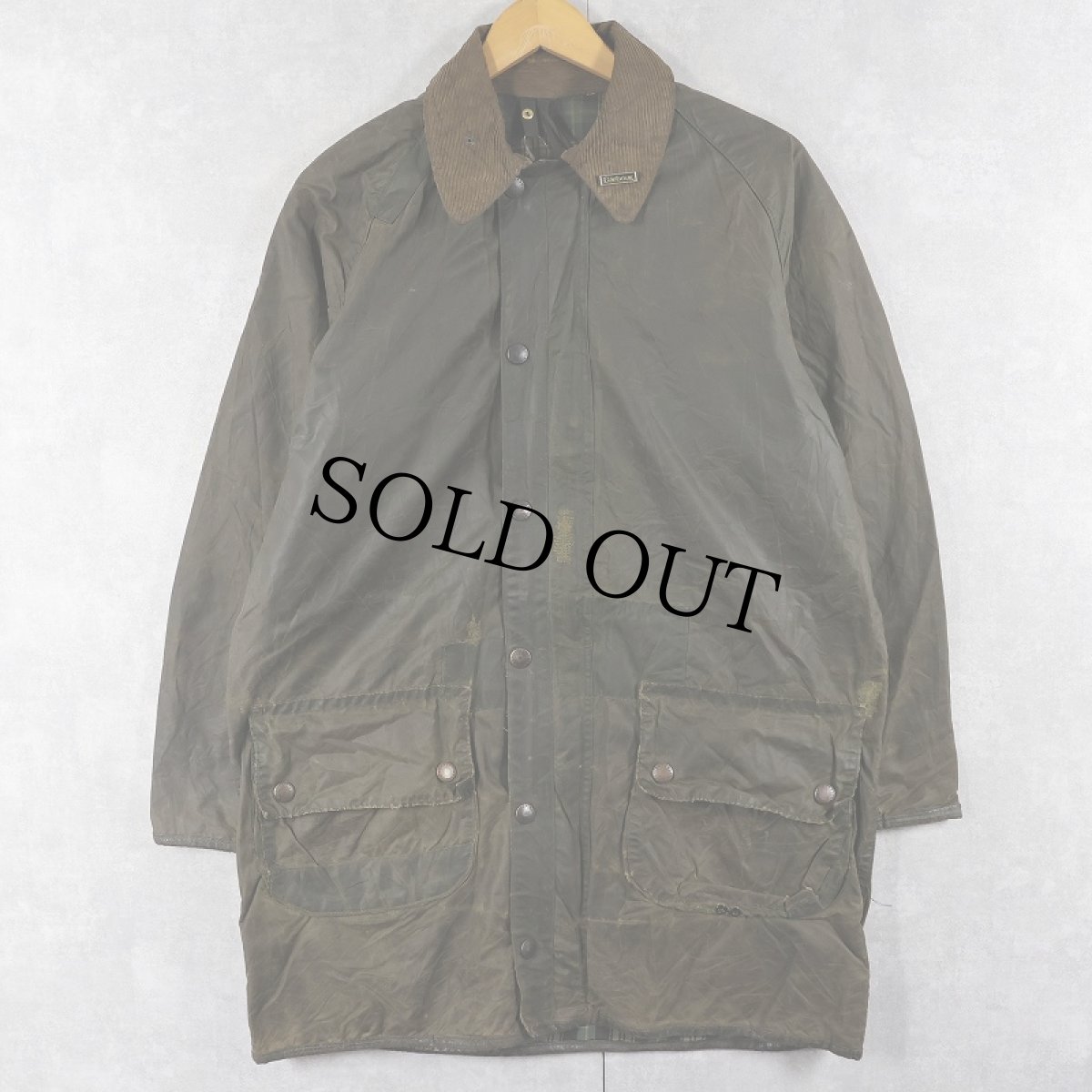 画像1: 80's Barbour ENGLAND製 "GAMEFAIR" ロゴピンズ付き オイルドジャケット 2ワラント (1)