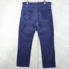 画像2: 80's Levi's 519 コーデュロイパンツ NAVY W35 (2)