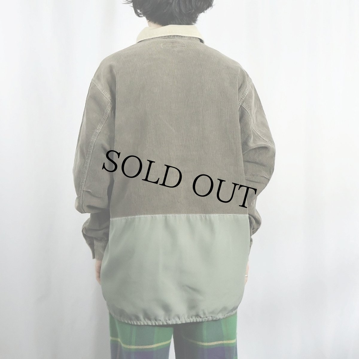 画像4: 90's〜 G-STAR 切り替えデザイン コーデュロイジップシャツ L (4)