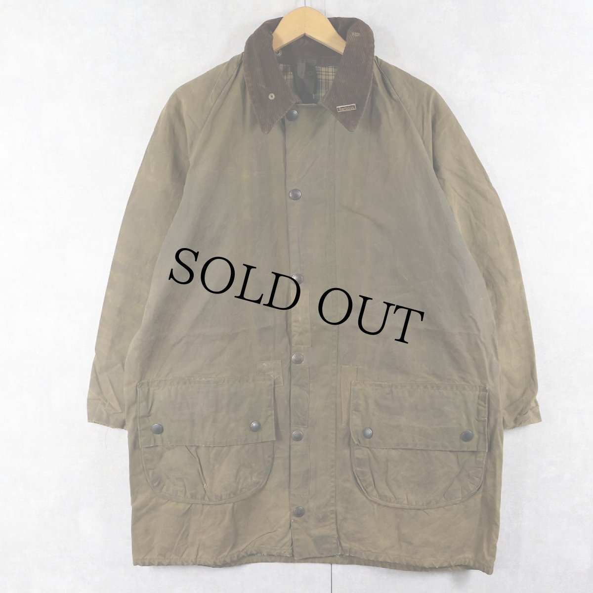 画像1: 80's Barbour ENGLAND製 "GAMEFAIR" ロゴピンズ付き オイルドジャケット 2ワラント (1)