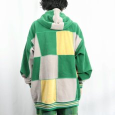 画像3: Sean John ロゴ刺繍 パネル切り替え ジップパーカー XL (3)