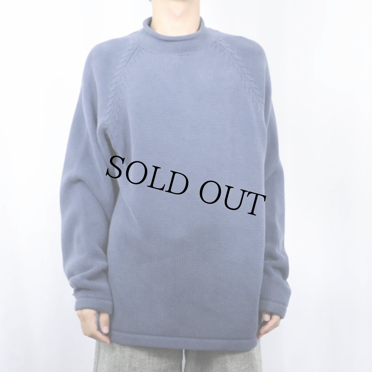 画像2: J.CREW ロールネック コットンニットセーター L (2)