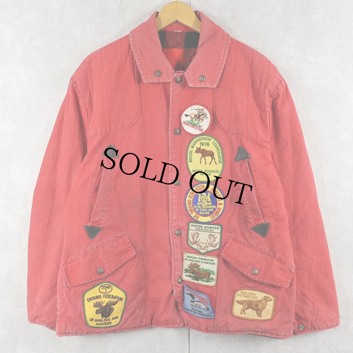 画像2: 70's Hydro Duck CANADA製 ワッペン＆ショルダーパッチ付き リバーシブル コットン×ウールジャケット (2)