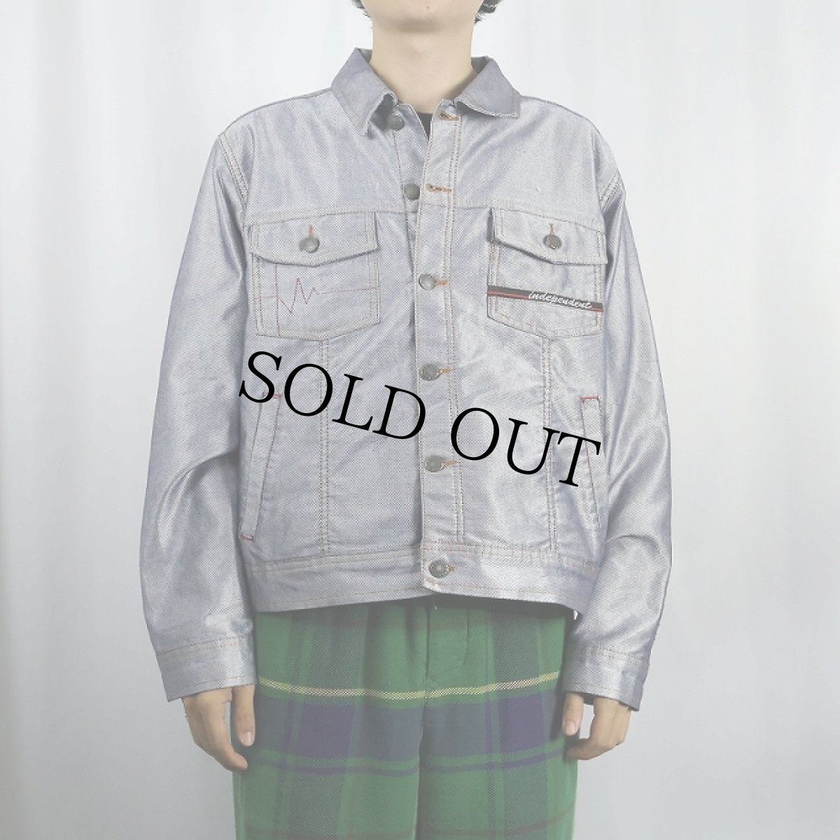 画像3: IDPDT シャイニーデニムジャケット M (3)