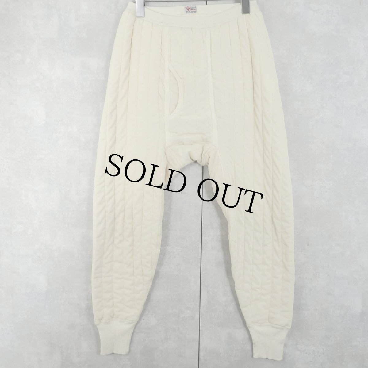 画像1: 〜60's PENNEY'S TOWNCRAFT 裏サーマル 中綿入り キルティングインナーパンツ W25-36 (1)