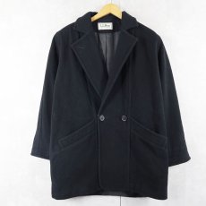 画像4: 80〜90's L.L.Bean ダブルブレスト ウールコート BLACK (4)