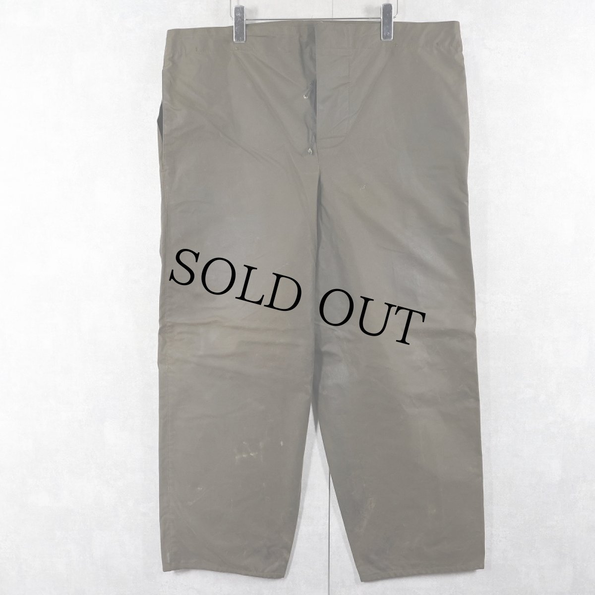 画像2: 90's Barbour ENGLAND製 3ワラント オイルドオーバーパンツ M (2)