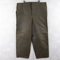 画像2: 90's Barbour ENGLAND製 3ワラント オイルドオーバーパンツ M (2)