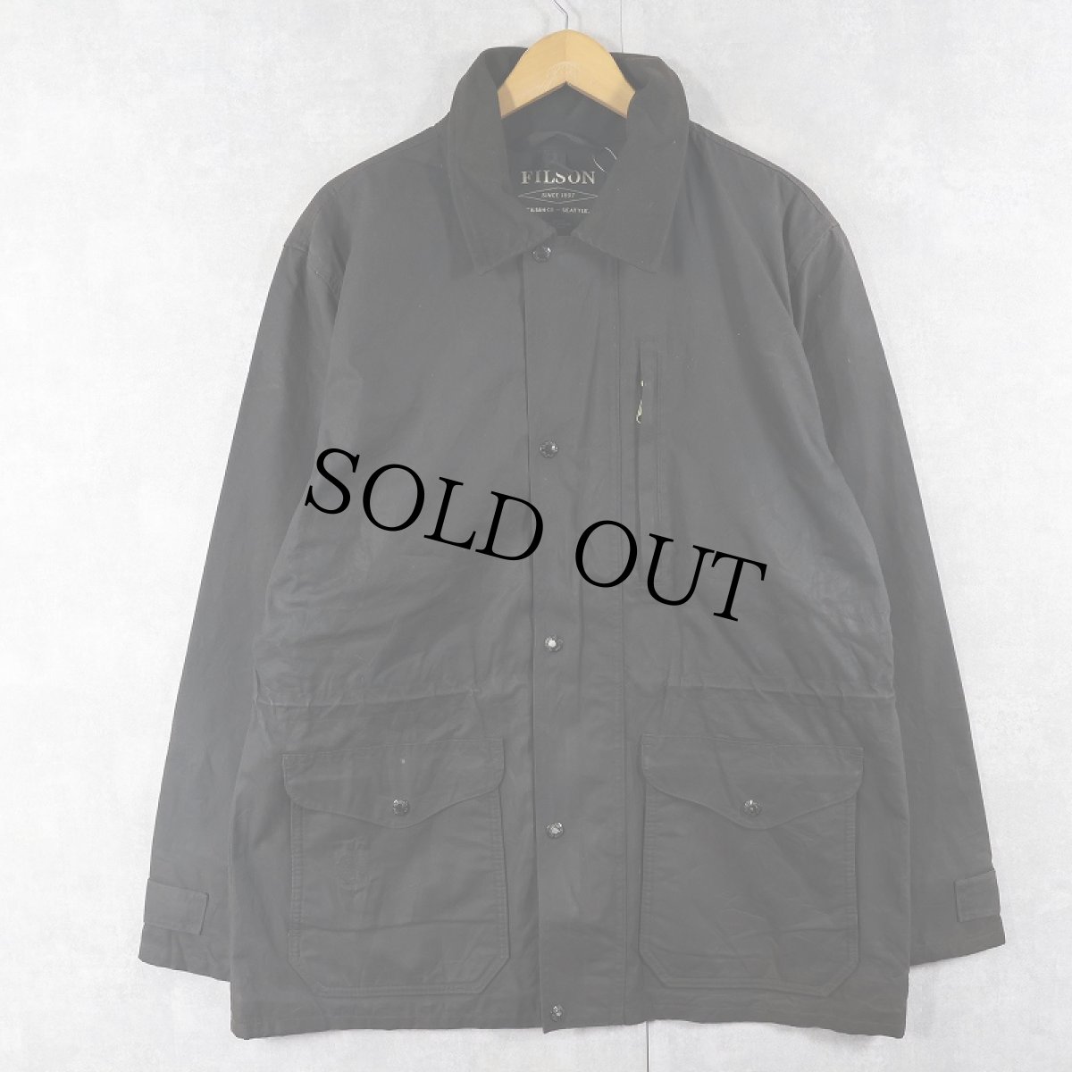 画像1: FILSON USA製 オイルドジャケット BLACK L (1)