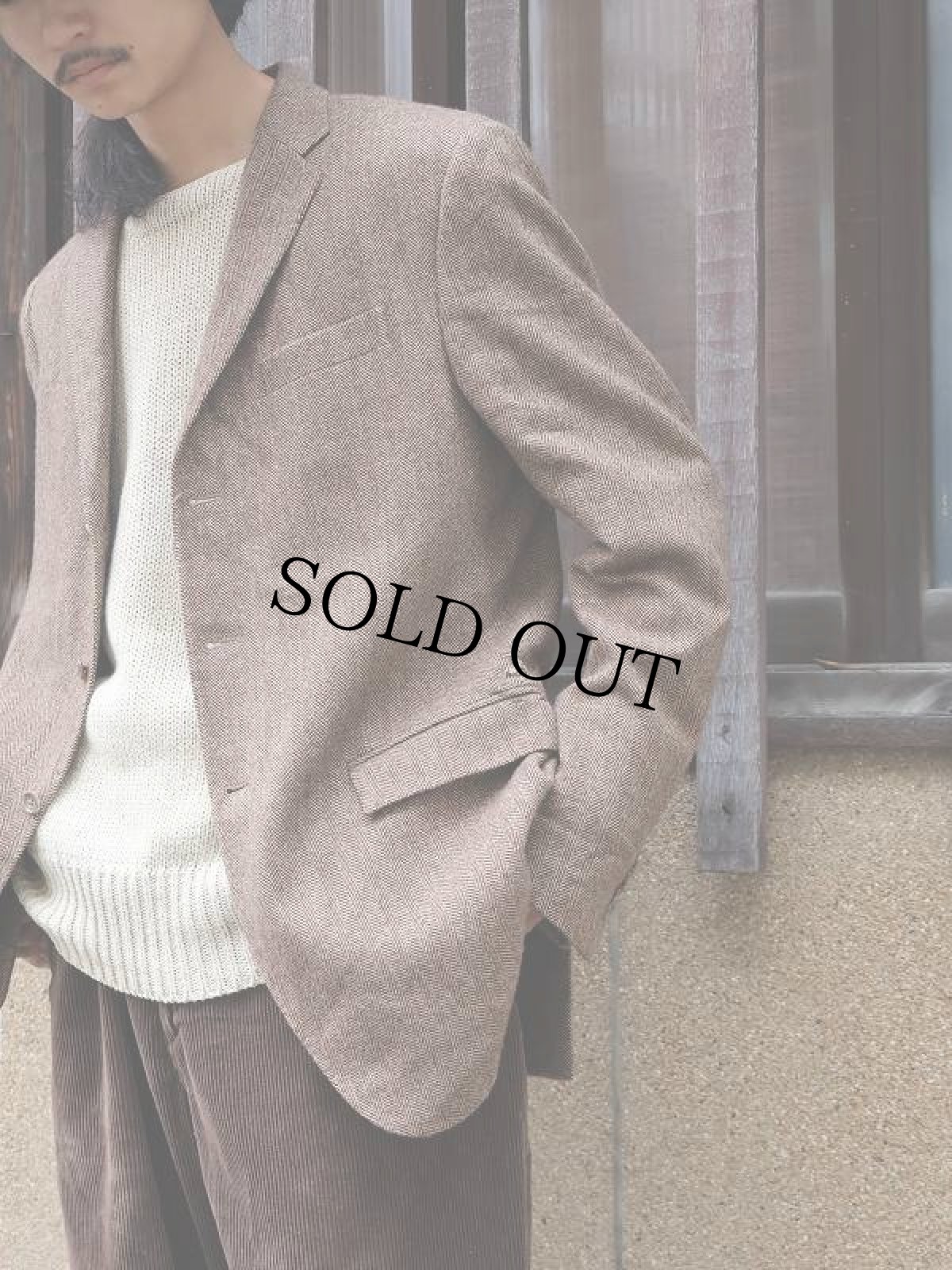 画像2: 90's POLO Ralph Lauren ITALY製 ヘリンボーン織り ウールテーラードジャケット (2)