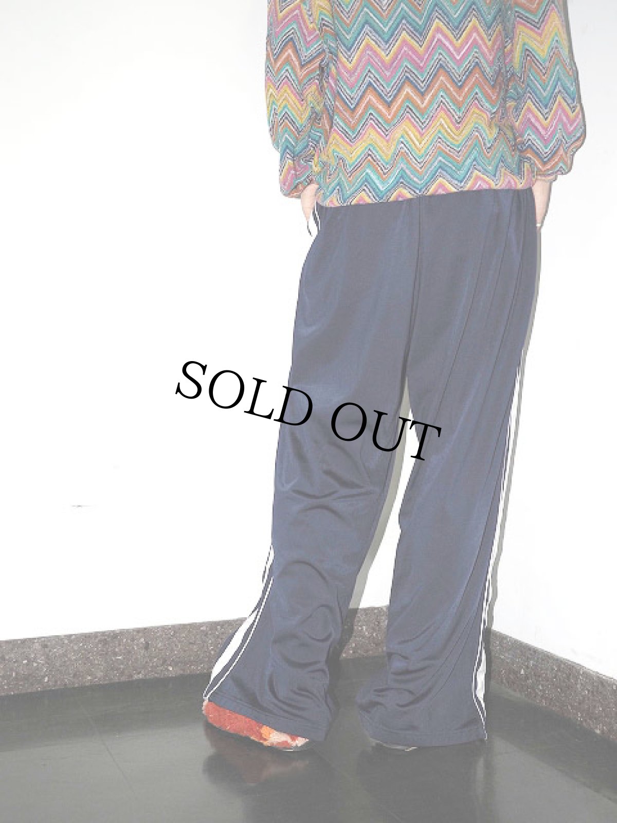 画像2: NIKE ロゴ刺繍 トラックパンツ NAVY XL (2)