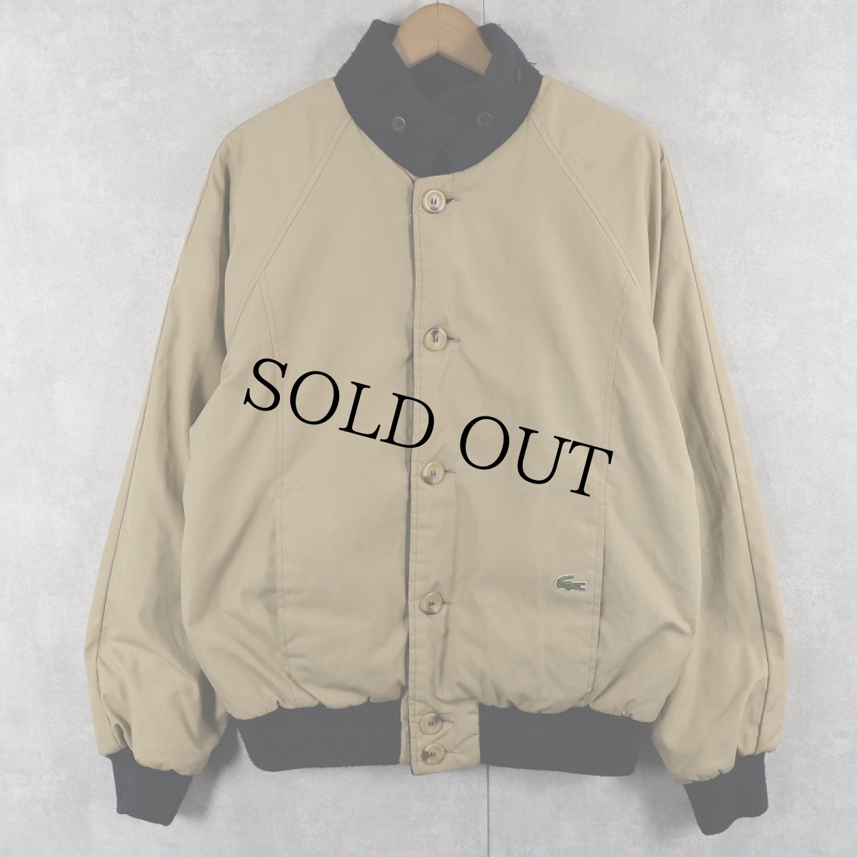 画像2: 70〜80's IZOD LACOSTE リバーシブルニットブルゾン NAVY M (2)