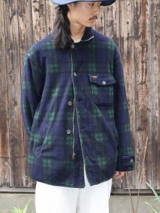 画像1: 90's POLO Ralph Lauren USA製 ブラックウォッチチェック柄 フリースジャケット L (1)