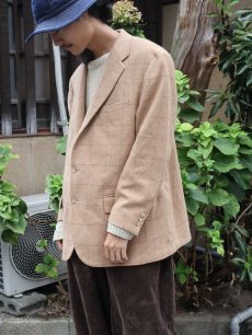 画像1: 90's POLO Ralph Lauren ITALY製 格子柄 キャメルテーラードジャケット SIZE46R (1)