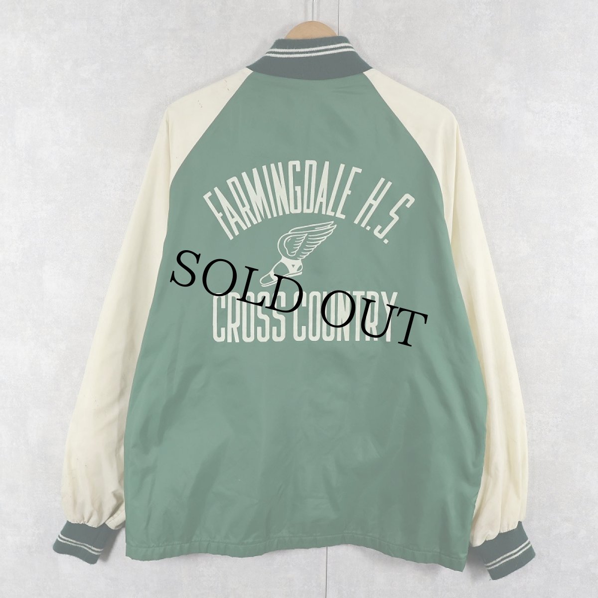 画像1: 70's Champion C中ランタグ "FARMINGDALE H.S." ウィングフット プリントスタジャン M (1)