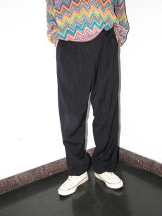 画像1: 90's〜 Calvin Klein ITALY製 2タック ウールスラックス BLACK W35 (1)