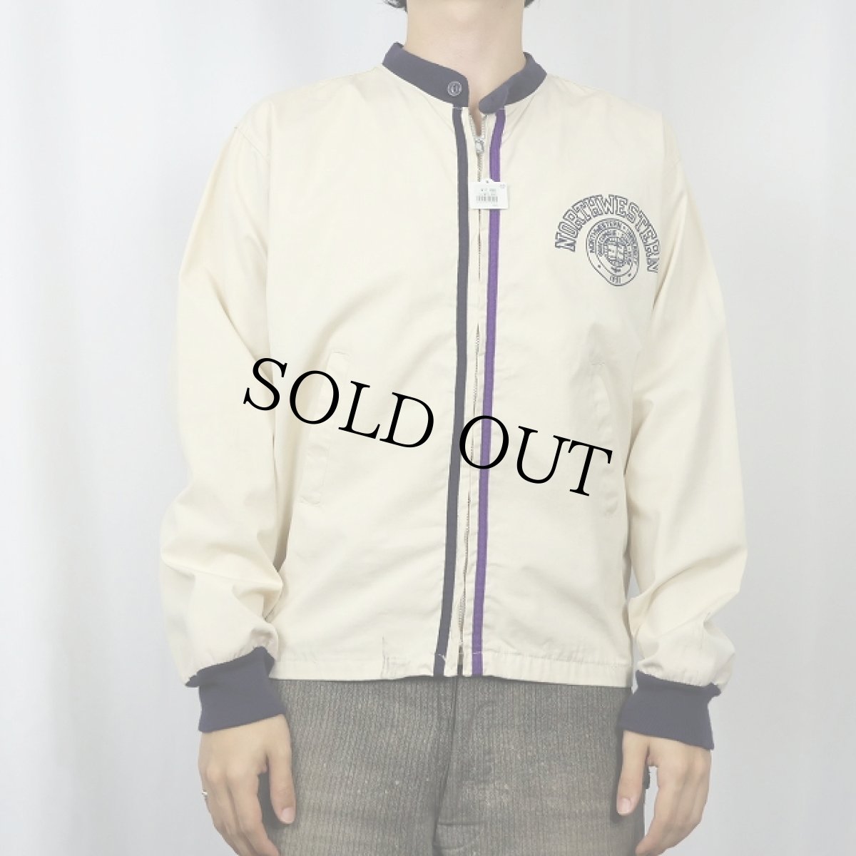 画像2: 60's JEM for JACKETS "NORTHWESTERN” コットンスポーツジャケット (2)