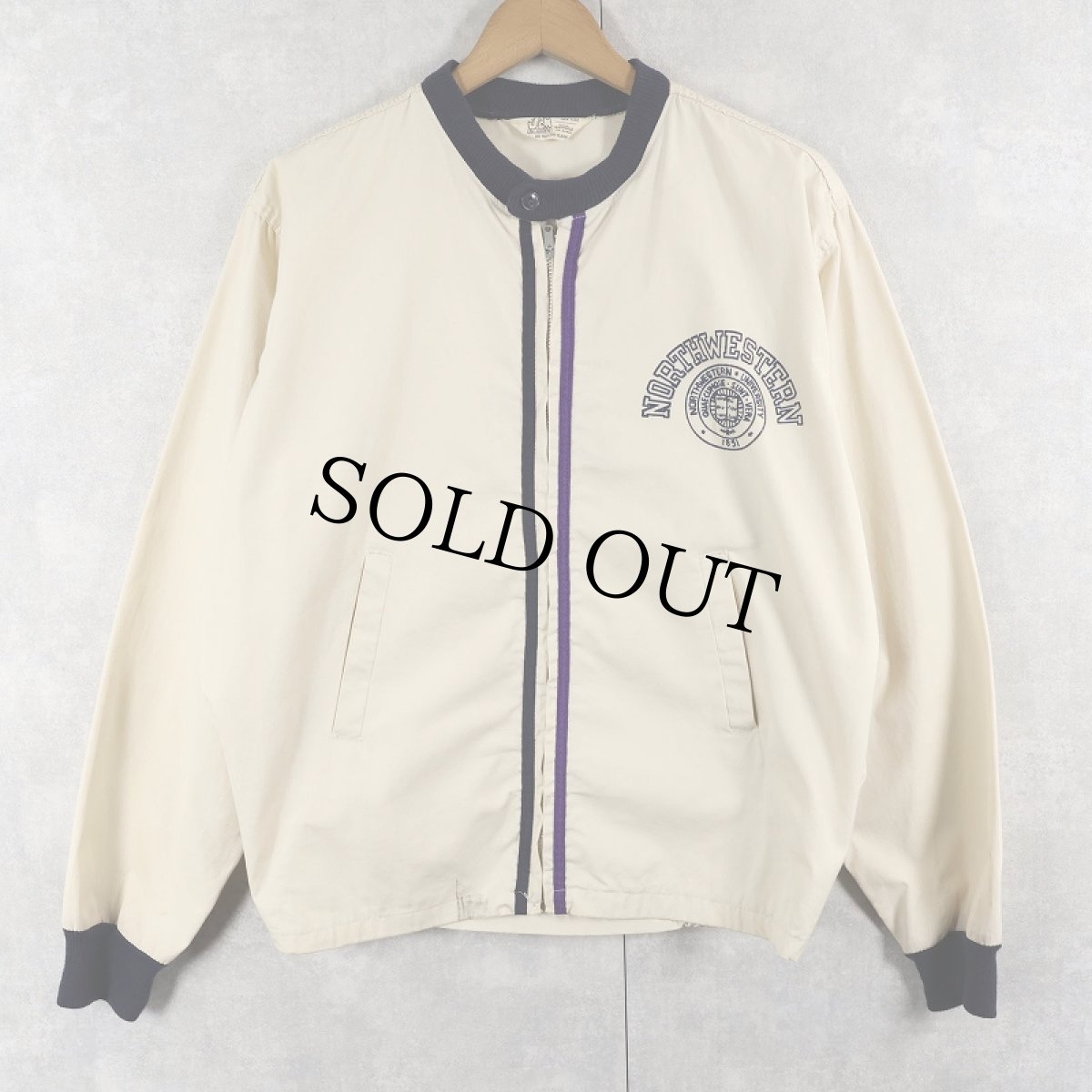 画像1: 60's JEM for JACKETS "NORTHWESTERN” コットンスポーツジャケット (1)