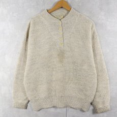 画像2: 80〜90's L.L.Bean USA製 "HIGH TREK YARN" ヘンリーネック アクリルニットセーター XL (2)