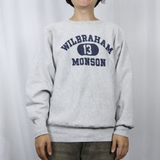 画像2: 90's Champion REVERSE WEAVE USA製 "WILBRAHAM MONSON" プリントスウェット L (2)