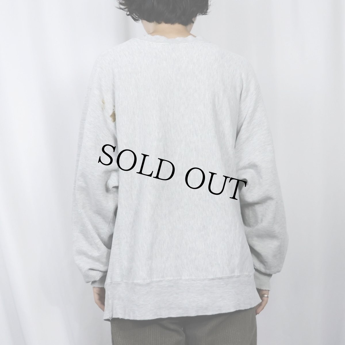 画像3: 80's Champion REVERSE WEAVE トリコタグ USA製 "CARMEL GREY HOUNDS" プリントスウェット XL (3)