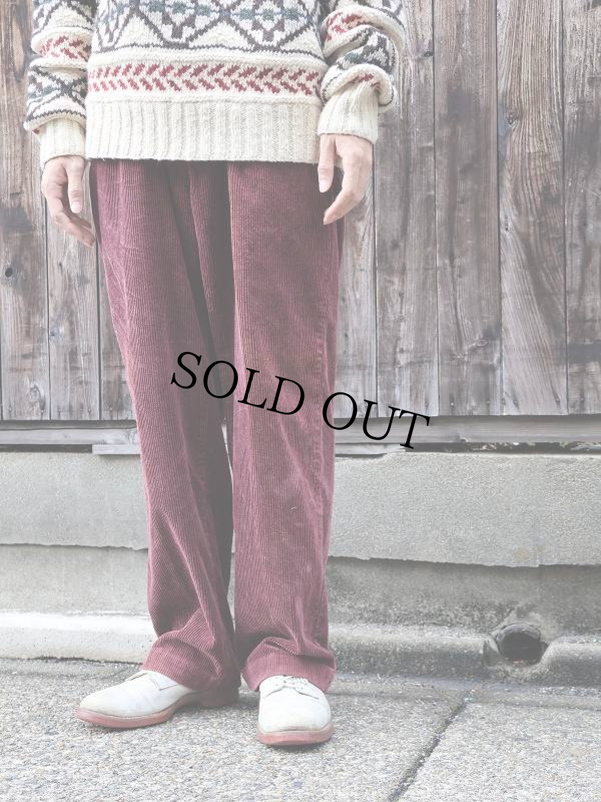 画像1: 90's〜 POLO Ralph Lauren "ANDREW PANT" 太畝 コーデュロイパンツ W34 (1)