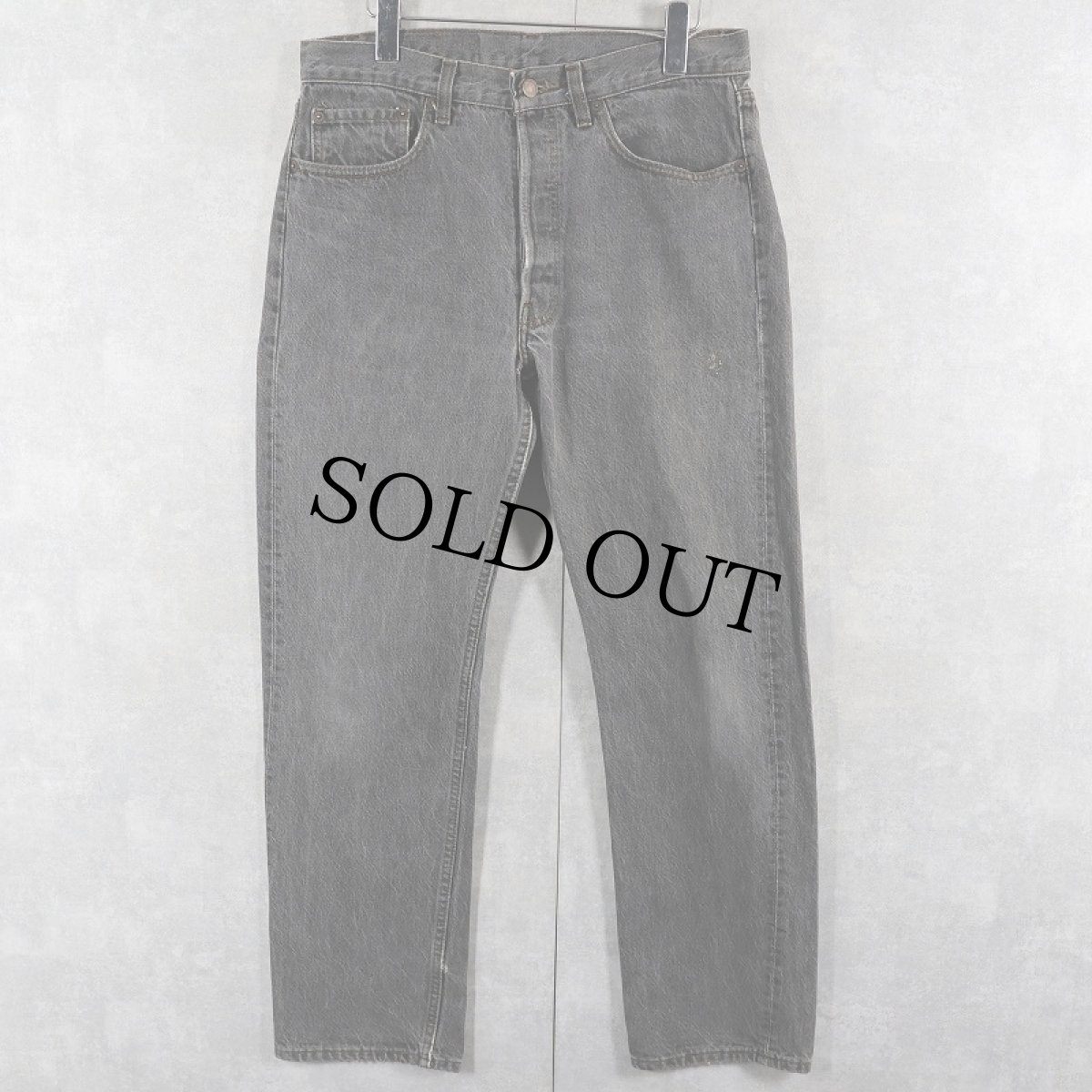 画像3: 90's Levi's 501 USA製 先染め ブラックデニムパンツ W32 (3)
