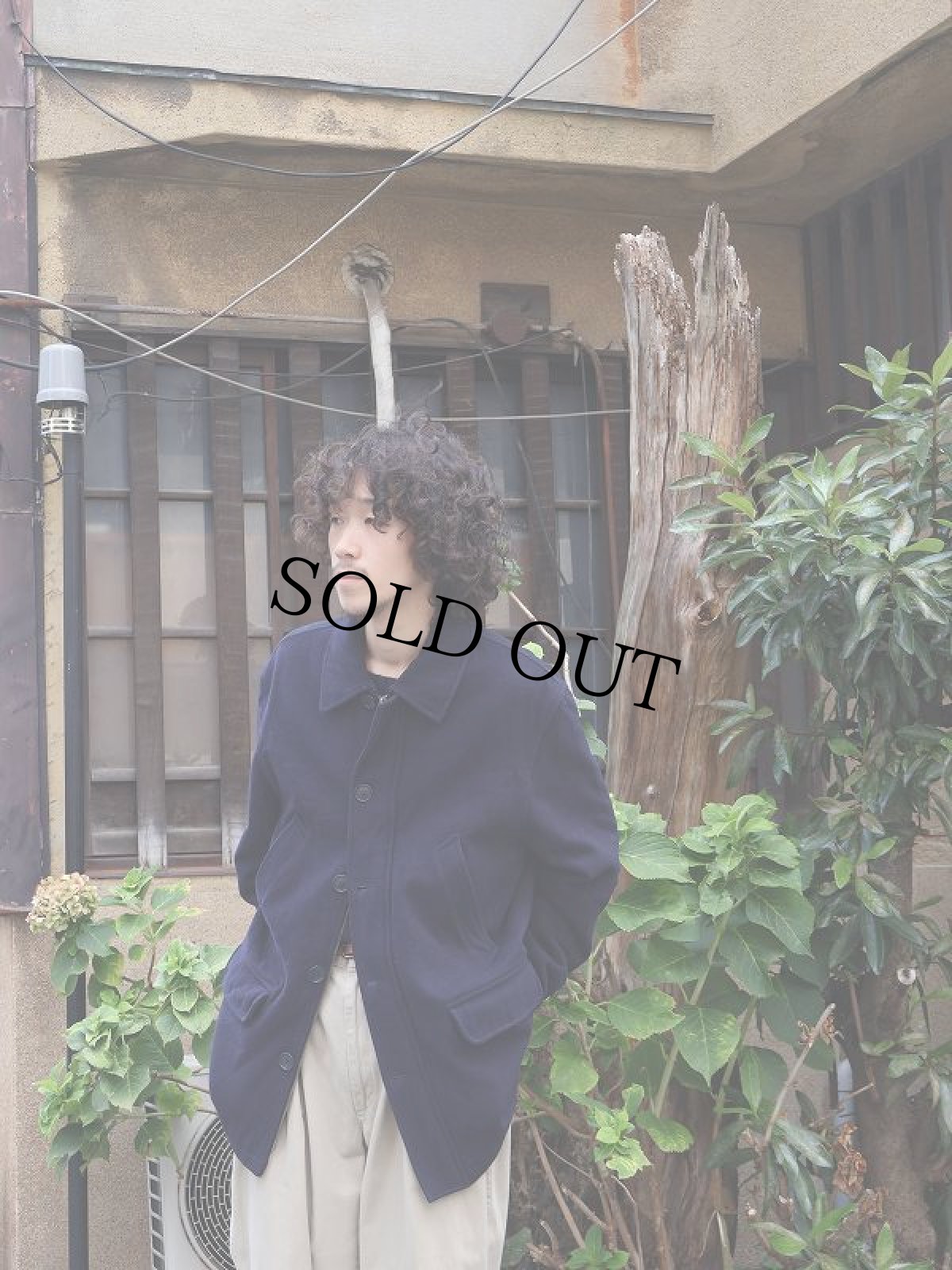 画像1: POLO Ralph Lauren ウールジャケット NAVY M (1)