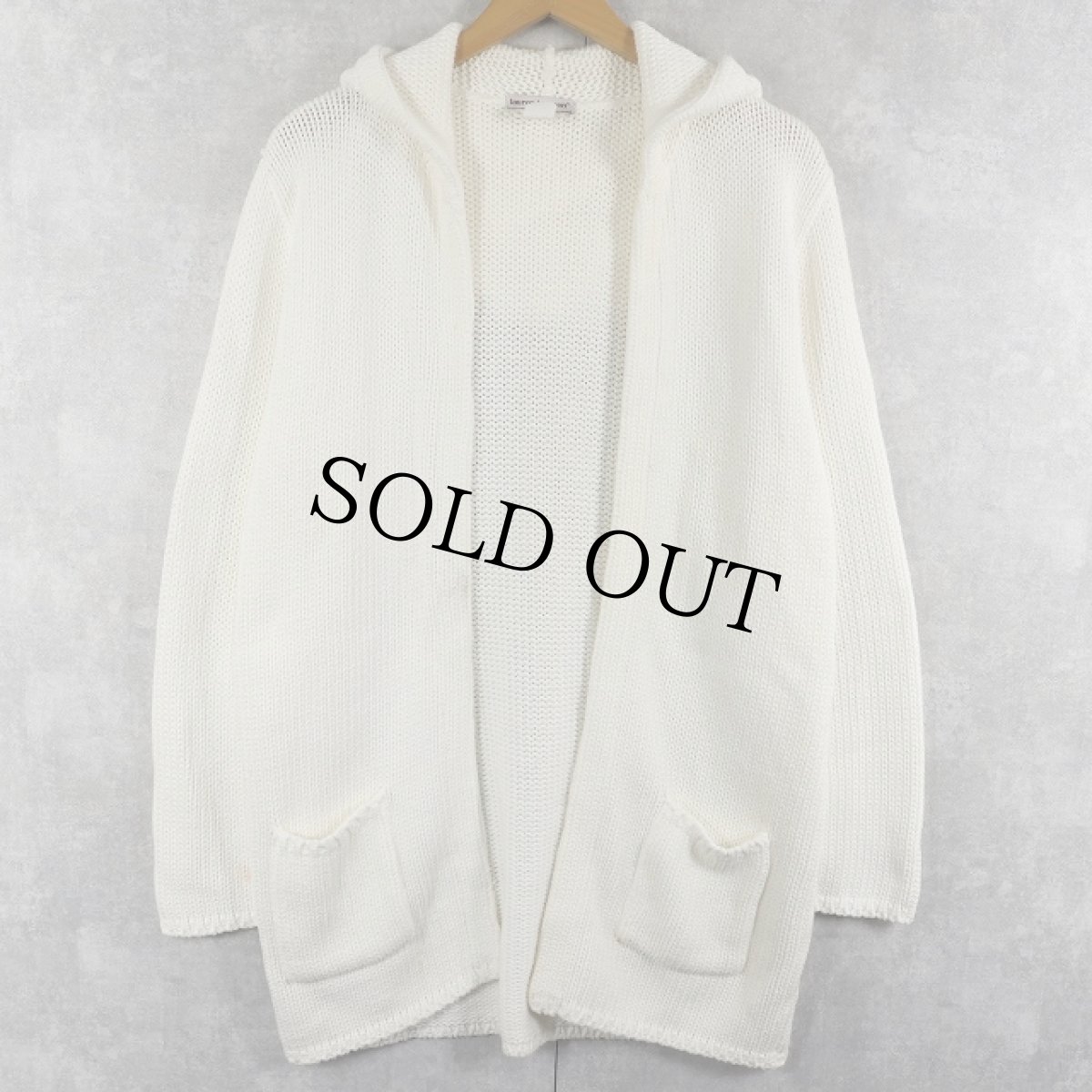 画像1: 【SALE】 80's〜 lauren hansen USA製 コットンニットパーカー M (1)