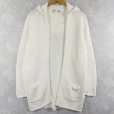 画像1: 80's〜 lauren hansen USA製 コットンニットパーカー M (1)