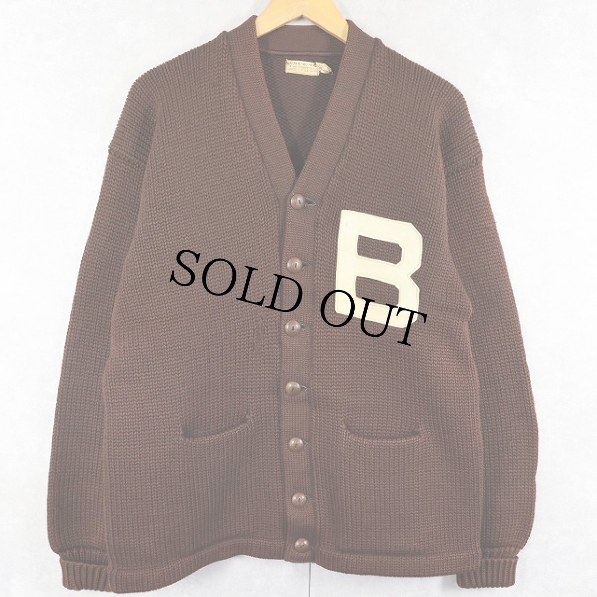 画像1: 50's W.A. HENRY INC. レタードニットカーディガン (1)