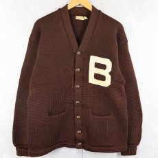 画像1: 50's W.A. HENRY INC. レタードニットカーディガン (1)