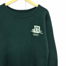 画像1: 60's JAMES CAMPION フェルト＆刺繍ワッペン レタードニットセーター (1)