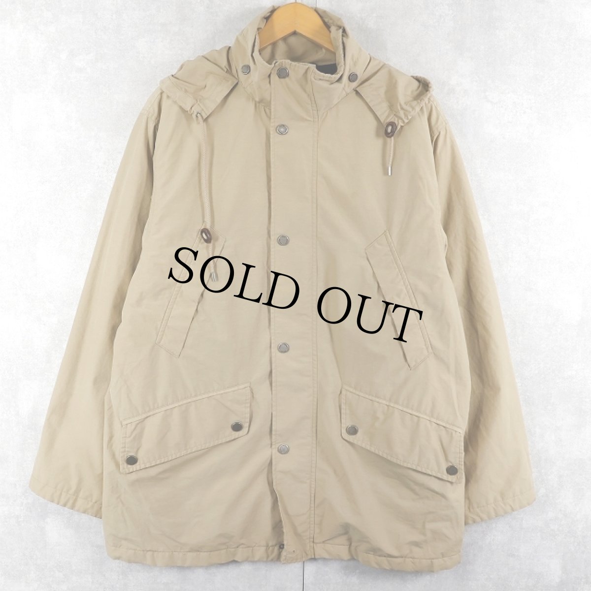 画像1: POLO Ralph Lauren フード付き パデットジャケット M (1)