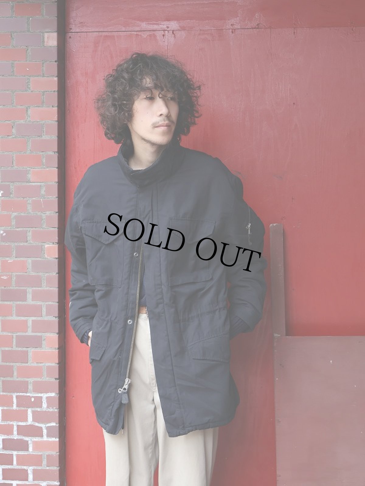 画像1: POLO Ralph Lauren “M-65 TYPE” コットンナイロン フィールドジャケット BLACK XL (1)