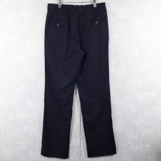 画像2: 〜90's POLO Ralph Lauren 2タック ウールスラックス NAVY W35 (2)