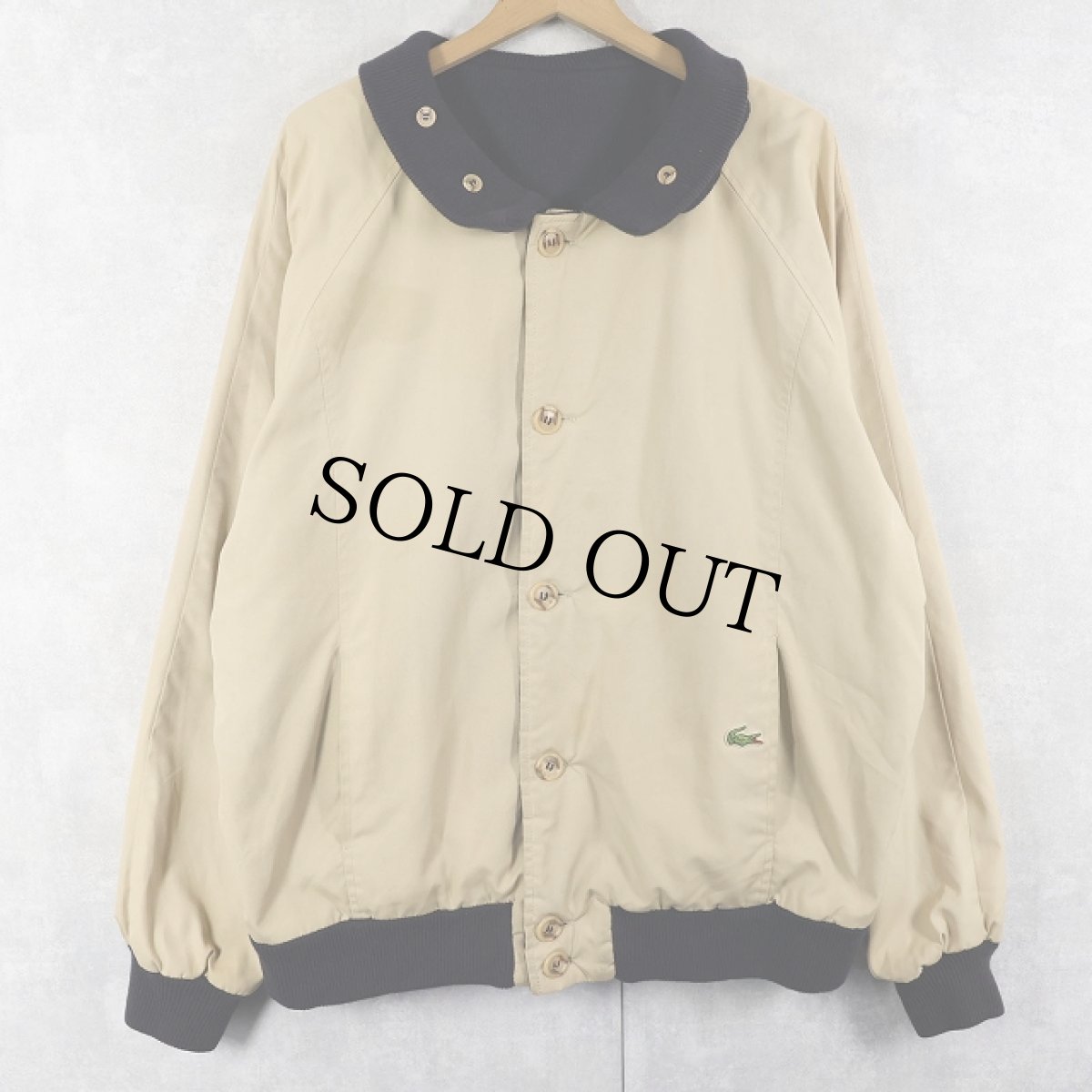 画像2: 70〜80's IZOD LACOSTE リバーシブルニットブルゾン NAVY XL (2)