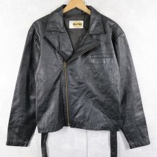 画像1: 80's BATES レザーダブルライダースジャケット BLACK  (1)