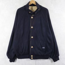 画像1: 70〜80's IZOD LACOSTE リバーシブルニットブルゾン NAVY XL (1)