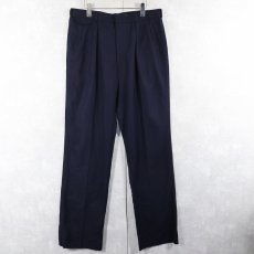 画像1: 〜90's POLO Ralph Lauren 2タック ウールスラックス NAVY W35 (1)