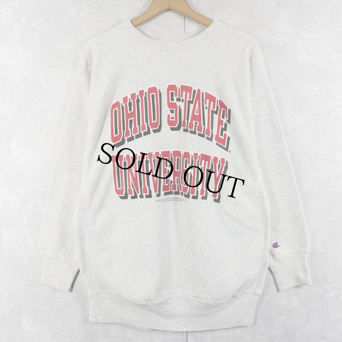 画像1: 90's Champion REVERSE WEAVE "OHIO STATE UNIVERSITY" プリントスウェット XL (1)
