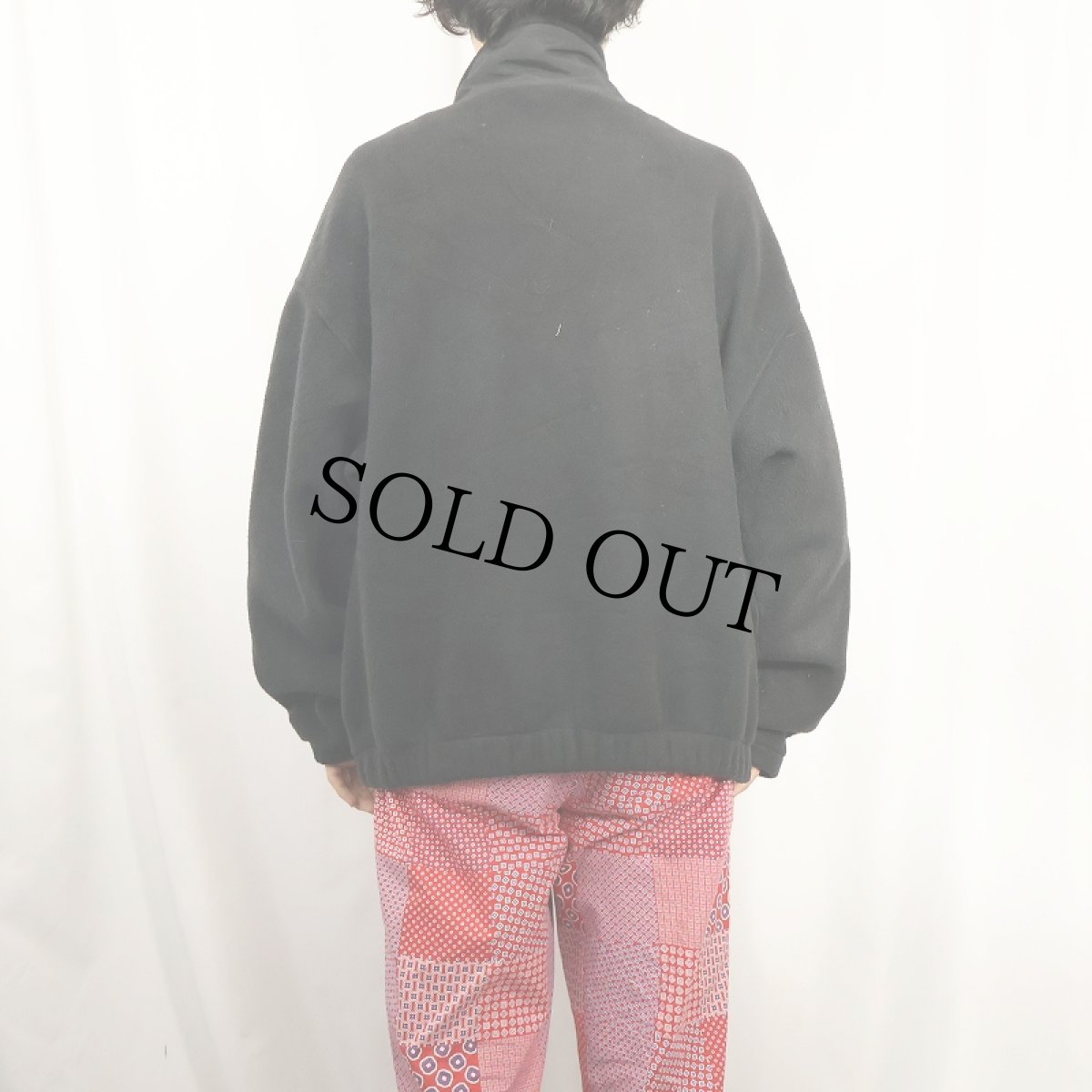 画像3: 90's Eddie Bauer EBTEK USA製 ロゴ刺繍 フリースジャケット BLACK L (3)