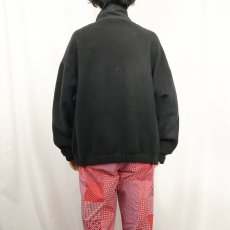画像3: 90's Eddie Bauer EBTEK USA製 ロゴ刺繍 フリースジャケット BLACK L (3)